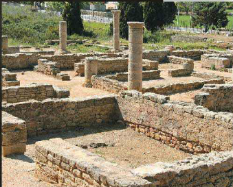 Casas romanas, patios internos, Mérida, Itálica, Segovia Mallorca, 200 aC