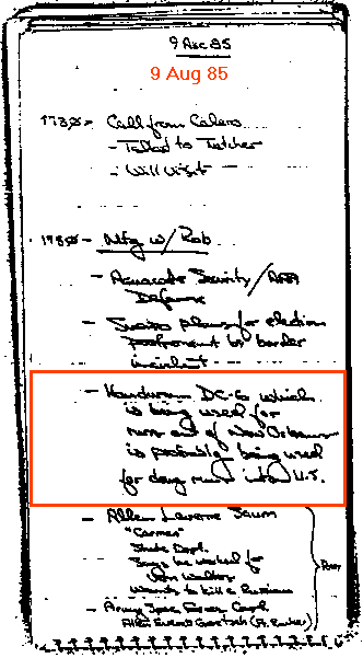 Oliver North's diary
