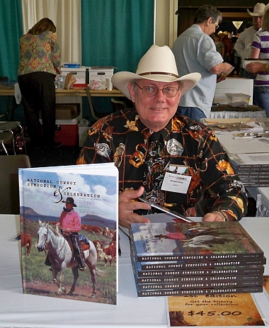 Prof. Slatta signing copies of one of his books, Lubbock, Texas, 2010