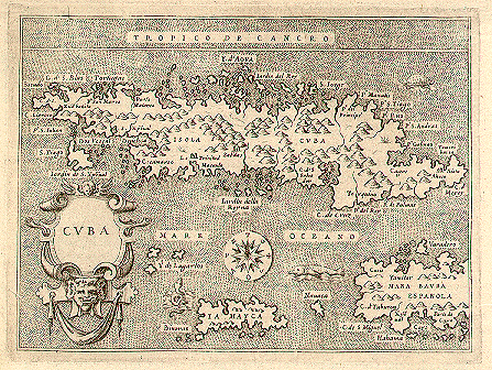 Map of Cuba in 1576