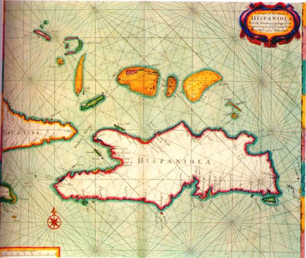 Old Map of Hispaola